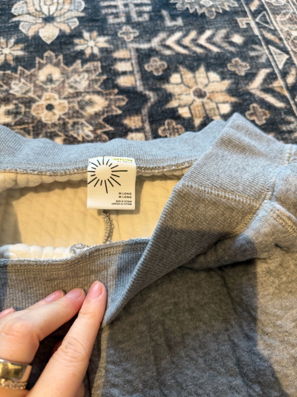 OFFLINE Ribbed Knit Wide-Leg Joggers - Gray - Picture 4 of 5
